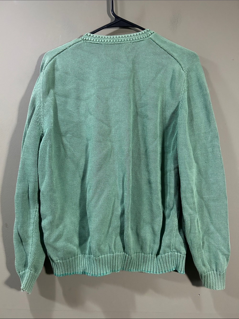 Peruvian Connection Women's XL Pima Cotton Green Button Cardigan Grandma Boho - Picture 3 of 9